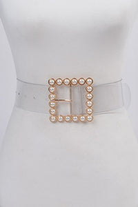 “Clear with a touch of pearls” - Belt