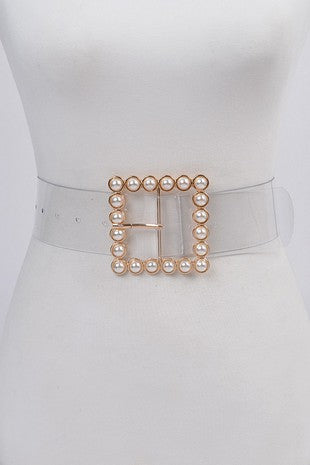 “Clear with a touch of pearls” - Belt