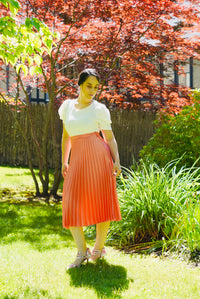 “Bella Satin” - Pleated Skirt