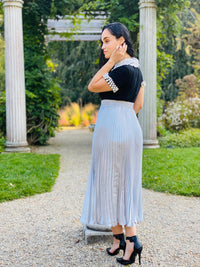 Silver - Pleated Skirt