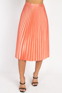 “Bella Satin” - Pleated Skirt