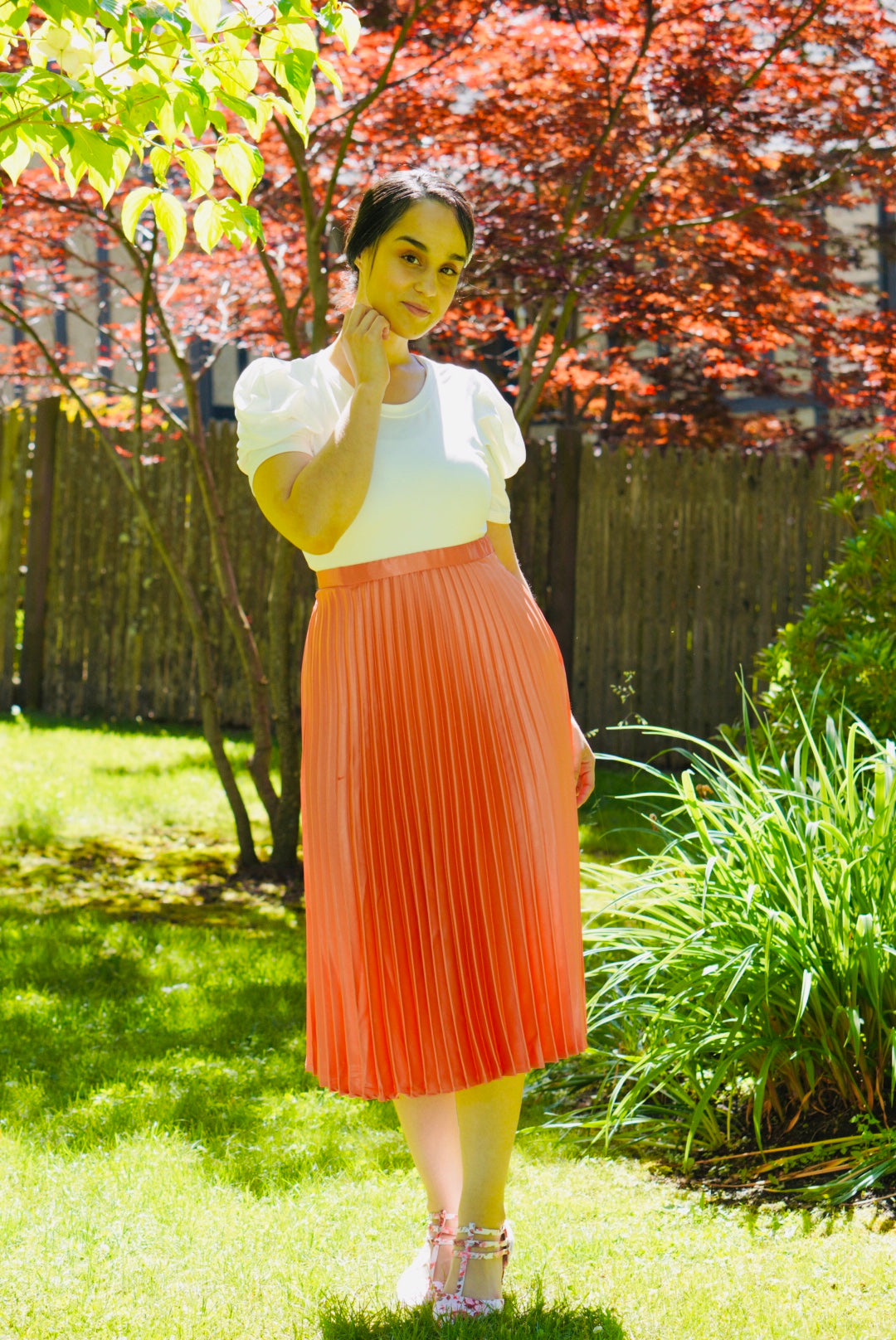 “Bella Satin” - Pleated Skirt