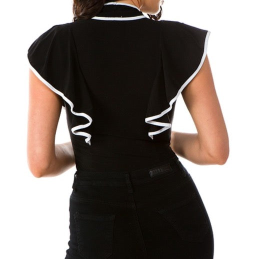 “Two-Toned Ruffled” - Bodysuit