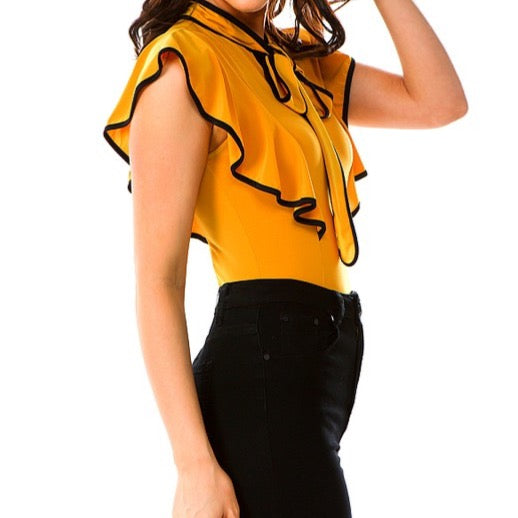 “Two-Toned Ruffled” - Bodysuit