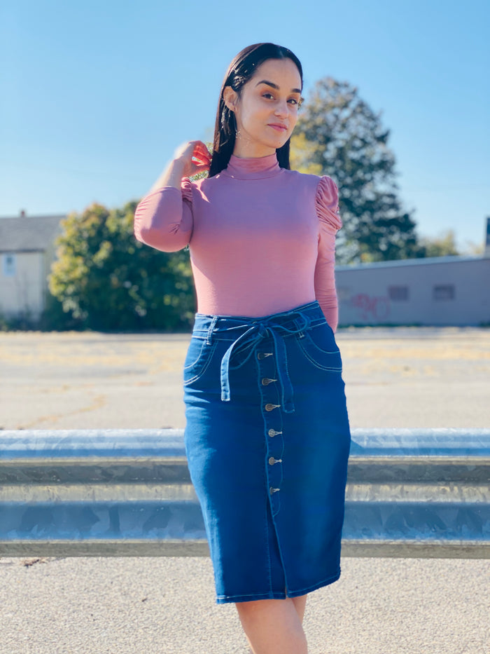 Bow Tie - Jean Skirt