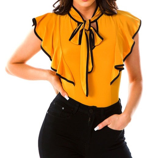 “Two-Toned Ruffled” - Bodysuit