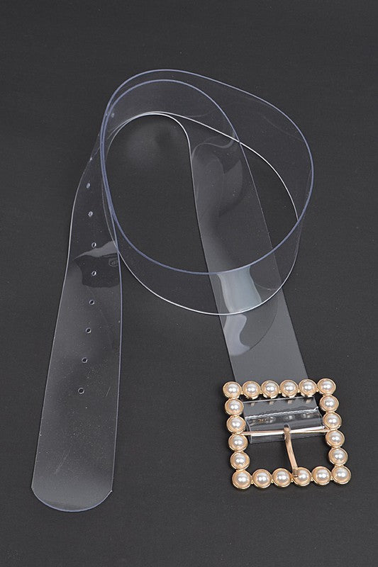 “Clear with a touch of pearls” - Belt