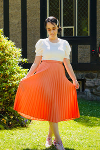 “Bella Satin” - Pleated Skirt