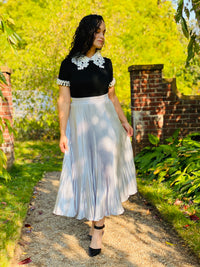 Silver - Pleated Skirt