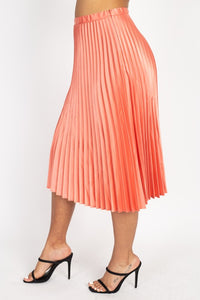 “Bella Satin” - Pleated Skirt