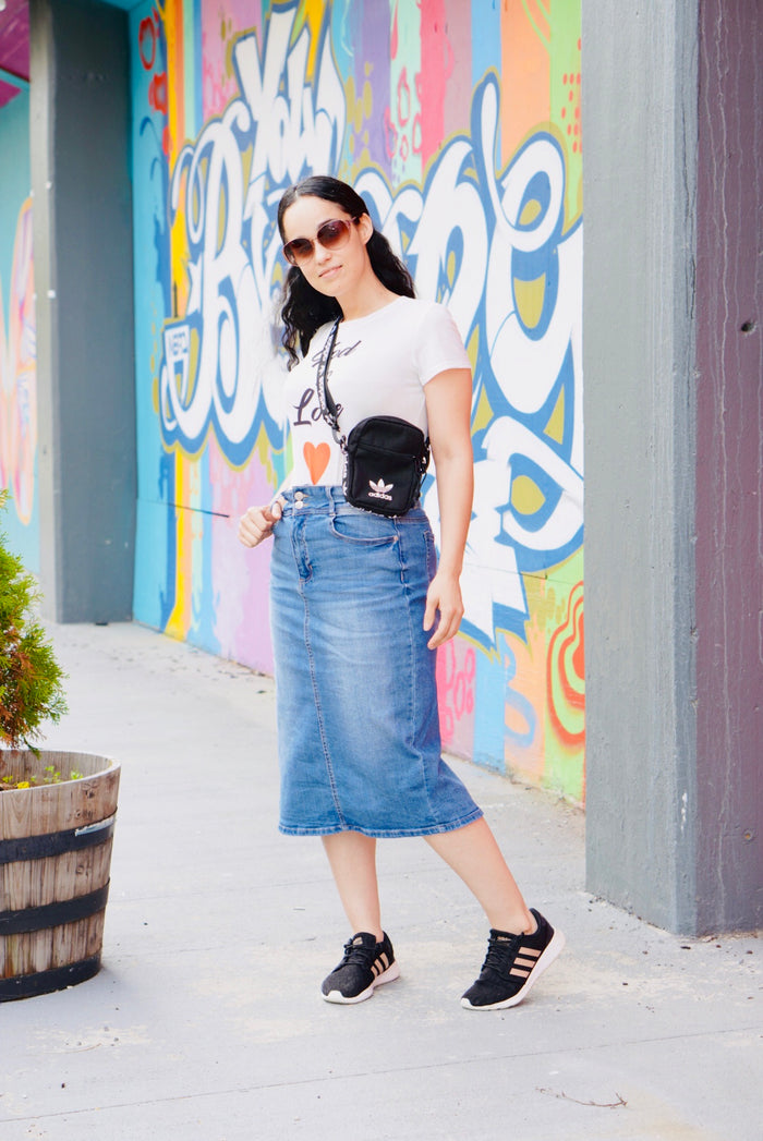 “High Waisted Denim” - Skirt