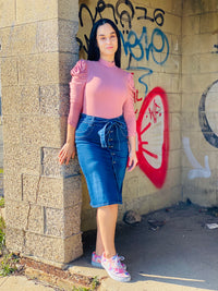 Bow Tie - Jean Skirt
