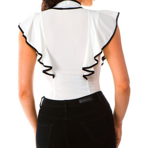 “Two-Toned Ruffled” - Bodysuit
